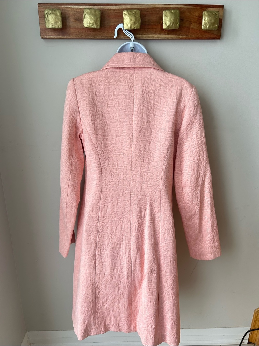VINTAGE le château Pink Jacquard Coat Balletcore Coquette Y2K 90s Tailoring - Picture 3 of 15